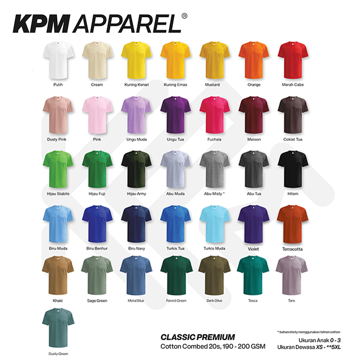 kaos cotton combed oneck 20s